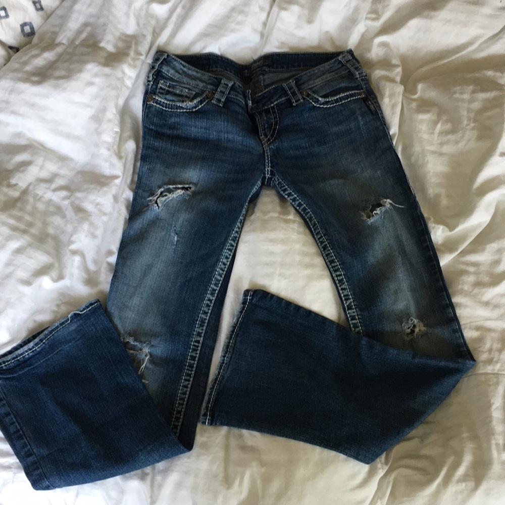 Practically NEW SILVER Jeans